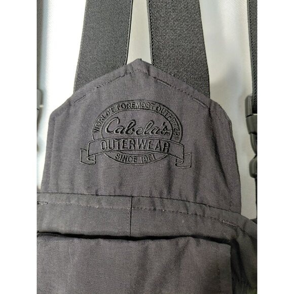 Cabelas Mens Insulated Snow Bib Pants With Adjustable Straps Size S Black - Picture 10 of 16